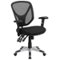 Alamont Home - Sam Contemporary Mesh Swivel Office Chair with Adjustable Arms - Black-Front_Standard