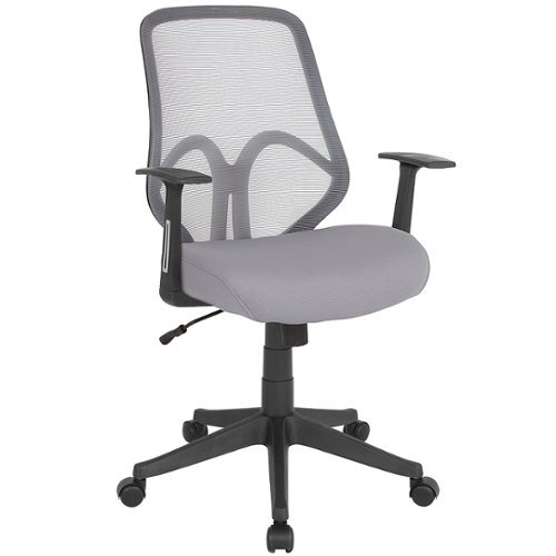 Flash Furniture - Salerno Series High Back Mesh Office Chair with Arms - Light Gray