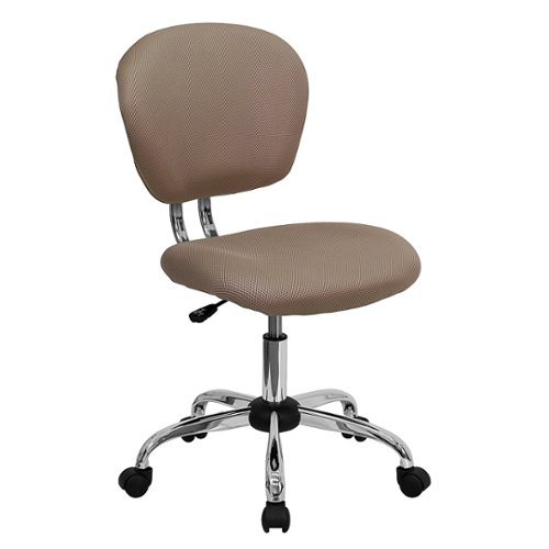 Flash Furniture - Mid-Back Mesh Padded Swivel Task Office Chair with Chrome Base - Coffee Brown