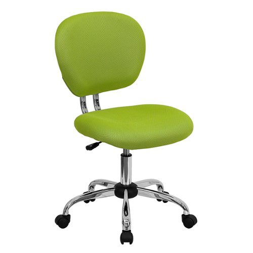 Flash Furniture - Mid-Back Mesh Padded Swivel Task Office Chair with Chrome Base - Apple Green