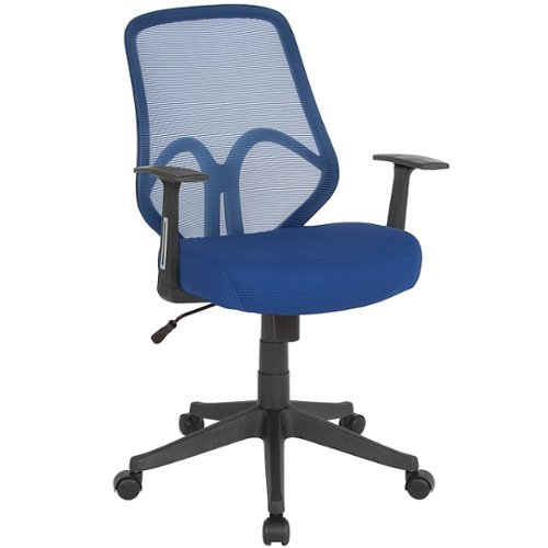 Alamont Home - Salerno Series Contemporary Mesh Executive Swivel Office Chair - Navy
