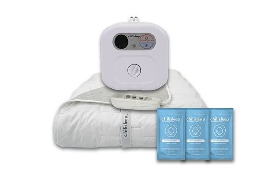 ChiliSleep - Cube Cooling & Heating Mattress Pad - Half King + Cleaning Solution - White