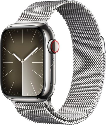 Apple Watch Series 9 (GPS + Cellular) 41mm Silver Stainless Steel Case with Silver Milanese Loop - Silver (AT&T)