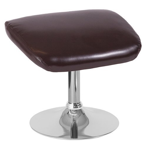 Flash Furniture - Egg Series LeatherSoft Ottoman - Brown LeatherSoft