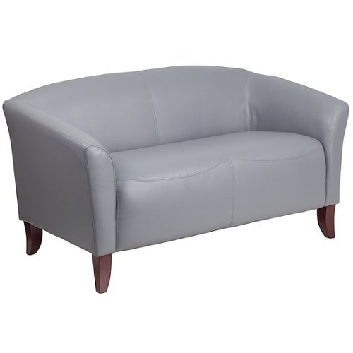 

Flash Furniture - Hercules Imperial Contemporary 2-seat Leather/Faux Leather Reception Loveseat - Gray