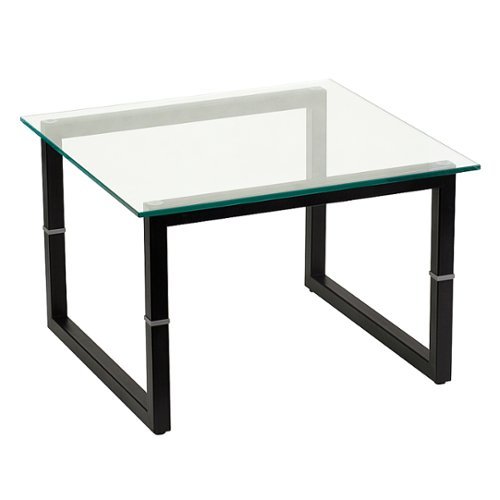 Flash Furniture - Glass End Table - Clear/Black
