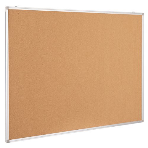 Flash Furniture - Hercules Series 47.25"W x 35.5"H Cork Board with Aluminum Frame - Natural