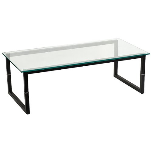Flash Furniture - Glass Coffee Table - Clear/Black