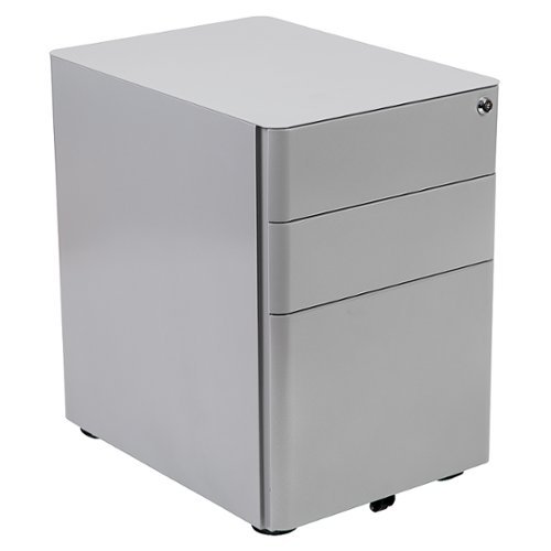 Image of Flash Furniture - Warner Modern Steel 3-Drawer Filing Cabinet - Gray