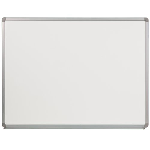 Flash Furniture - 4' W x 3' H Porcelain Magnetic Marker Board - White