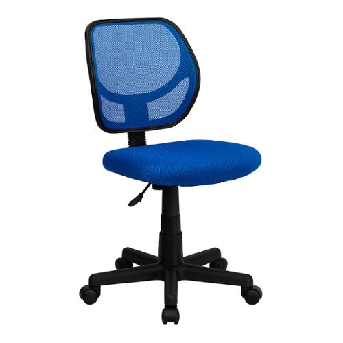 Alamont Home - Neri Contemporary Mesh Swivel Office Chair - Blue-Front_Standard 
