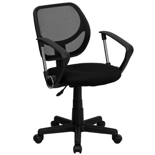 

Flash Furniture - Neri Contemporary Mesh Swivel Office Chair with Arms - Black