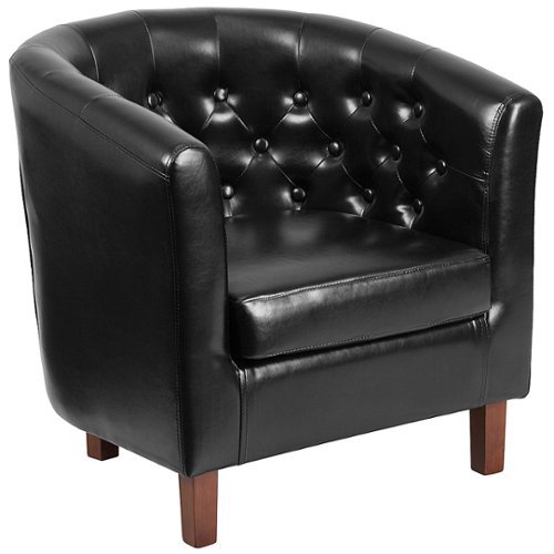 Flash Furniture - Hercules Cranford Series Tufted Barrel Chair - Black