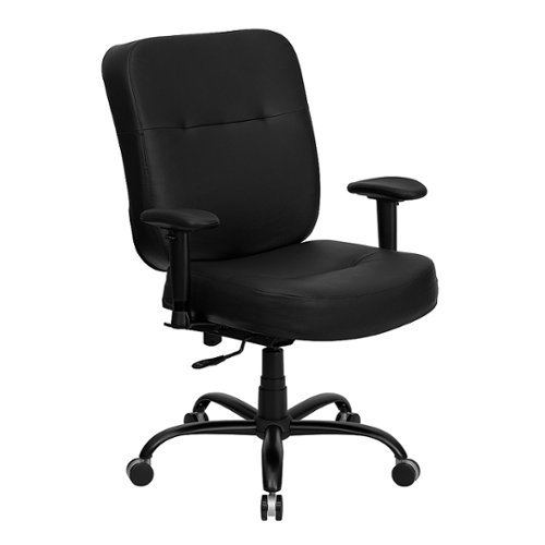 Flash Furniture - HERCULES Series Big & Tall 400 lb. Rated Fabric Executive Swivel Ergonomic Office Chair with Adjustable Back Height - Black