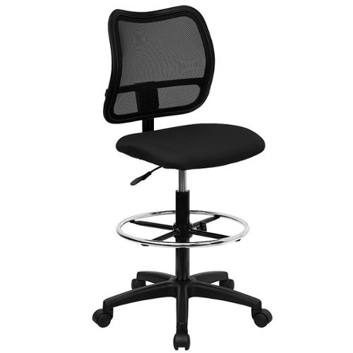 

Flash Furniture - Elaine Contemporary Fabric Drafting Stool - Black