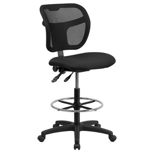 

Flash Furniture - Regina Contemporary Fabric Drafting Stool - Black