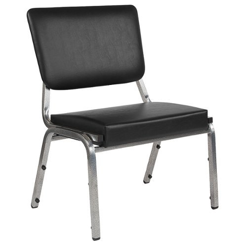 Photos - Computer Chair Hercules Alamont Home -  Contemporary Vinyl Big & Tall Stack Chair - Black 