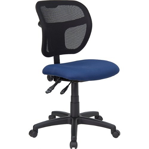 Flash Furniture - Mid-Back Mesh Swivel Task Office Chair with Back Height Adjustment - Navy Blue