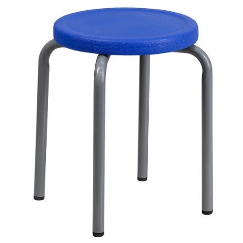 

Flash Furniture - Remington Modern Plastic Stack Stool - Blue