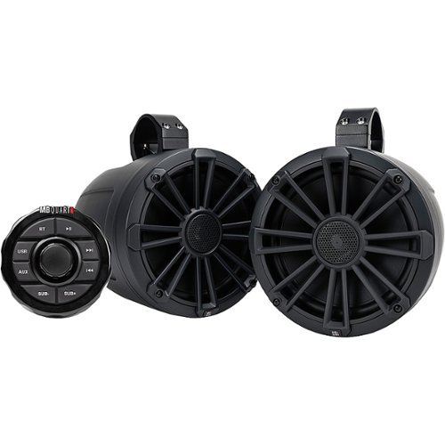 MB Quart - Universal UTV Tuned 8" 2-Way Speaker System with Composite Polypropylene Cones (Pair) - Black