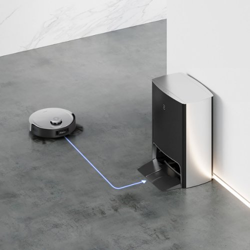 ECOVACS Robotics - DEEBOT X1 OMNI Robot Vacuum & Mop with Auto Empty and Refill, Laser Mapping, AI Object Recognition and Self Clean - BLACK   SILVER