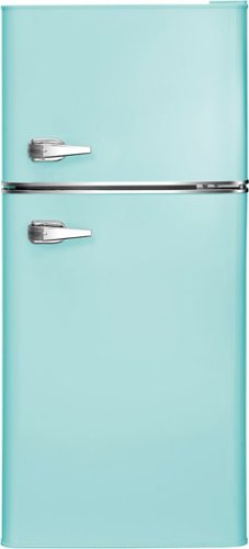  Insignia™ - 4.5 Cu. Ft. Retro Mini Fridge with Top Freezer and ENERGY STAR Certification - Mint