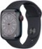 Apple Watch Series 8 GPS + Cellular 41mm Midnight Aluminum Case with Midnight Sport Band - S/M - Midnight (AT&T) - (2022)-Front_Standard