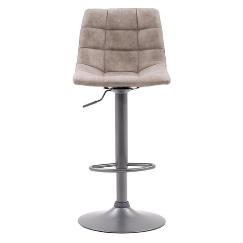 

CorLiving - Palmer Adjutable Square Tufted Barstool (set of 2) - Light Grey