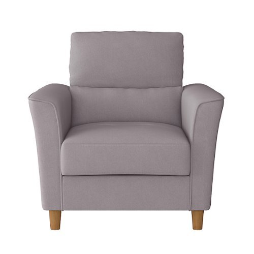 CorLiving - Georgia Upholstered Accent Chair - Light Grey