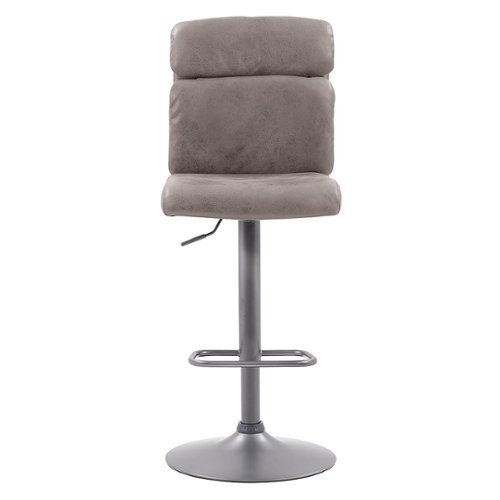 

CorLiving - Palmer Adjustable High Back Barstool (set of 2) - Grey