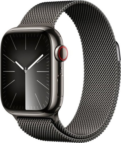 Apple Watch Series 9 (GPS + Cellular) 41mm Graphite Stainless Steel Case with Graphite Milanese Loop - Graphite (Verizon)