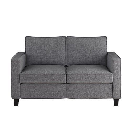 CorLiving - Georgia 2-Seat Fabric Loveseat Sofa - Grey