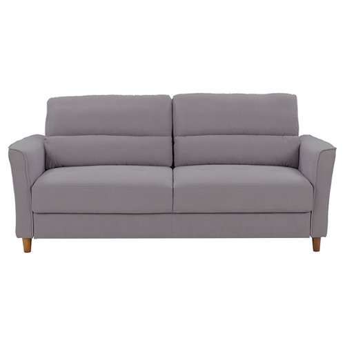 CorLiving - Georgia 3-Seat Fabric Upholstered Sofa - Light Grey