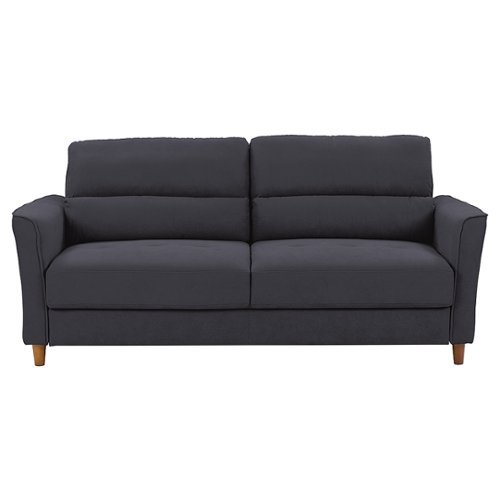CorLiving - Georgia 3-Seat Fabric Upholstered Sofa - Dark Grey