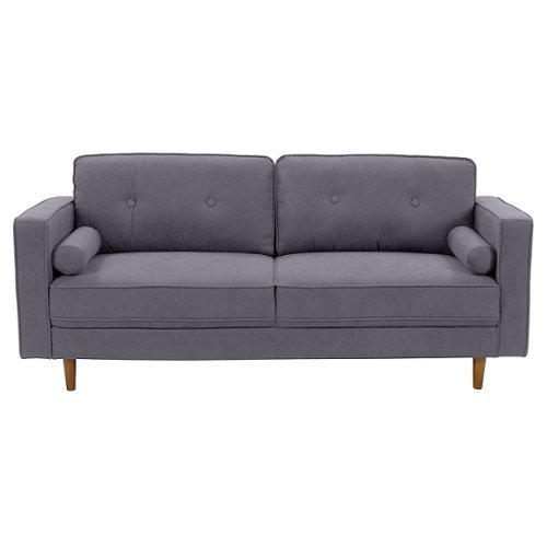 CorLiving - Mulberry 3-Seat Fabric Upholstered Modern Sofa - Grey