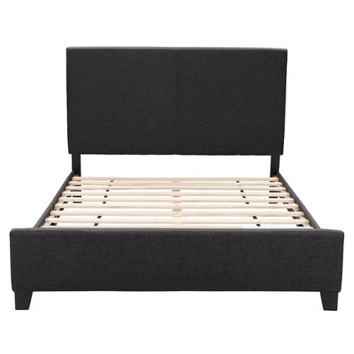 CorLiving Juniper Fabric Upholstered  Bed, Queen - Charcoal