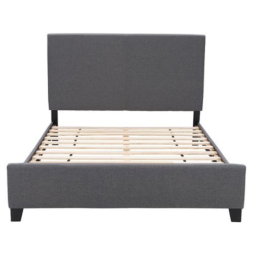 CorLiving Juniper Fabric Upholstered  Bed, Queen - Grey