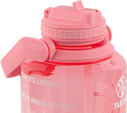 Takeya Tritan 64-oz. Motivational Water Bottle with Straw Lid - Flutter Pink GLOBAL SHIPPING