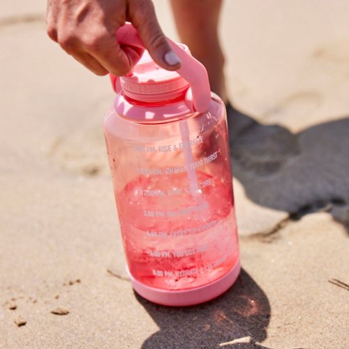 Takeya Tritan 64-oz. Motivational Water Bottle with Straw Lid - Flutter Pink WHERE TO BUY