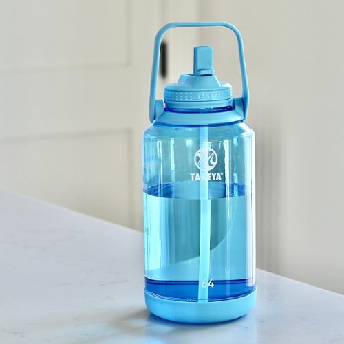 Takeya Tritan 64-oz. Motivational Water Bottle with Straw Lid - Breezy Blue BUY ONLINE