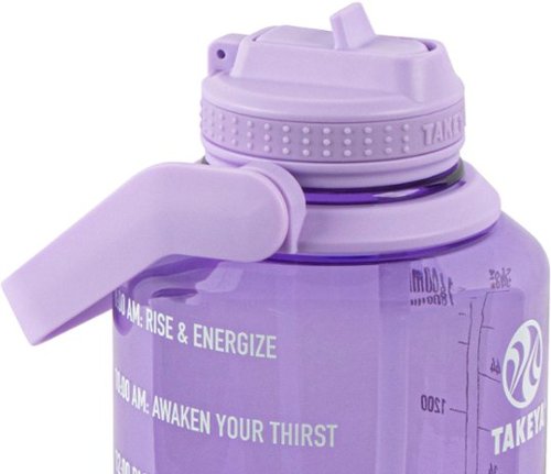 Takeya Tritan 64-oz. Motivational Water Bottle with Straw Lid - Vivacity Purple GLOBAL SHIPPING