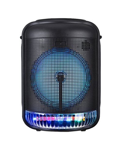 QFX - 8" Bluetooth Recharge Speaker Surround Lights - Black