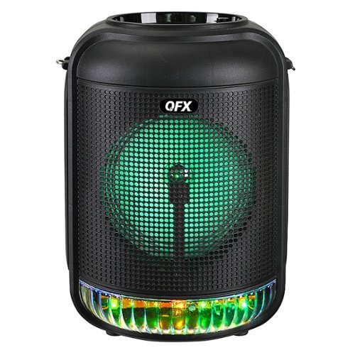 QFX - 6.5" Bluetooth Recharge Speaker Surround Lights - Black