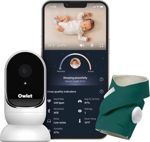 

Owlet - Dream Duo: Dream Sock Baby Monitor and HD Camera - Deep Sea Green