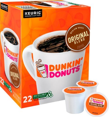 Dunkin  Original Blend Coffee  Medium Roast  K-Cup Pods  22 Count Box