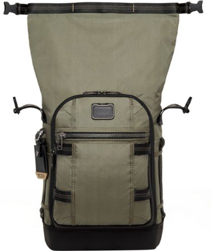 TUMI Ally Roll Top Backpack - Green WORLDWIDE DELIVERY