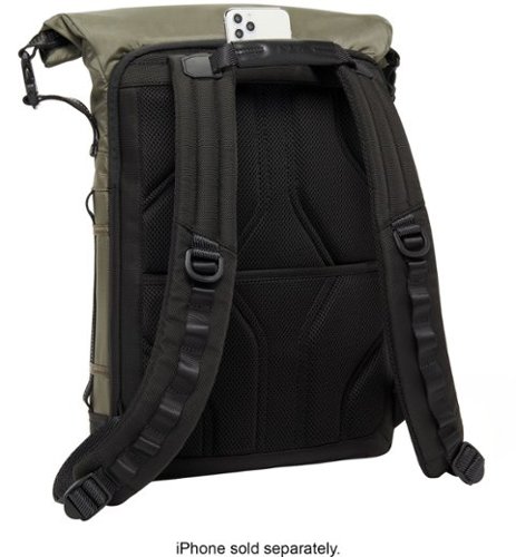 TUMI Ally Roll Top Backpack - Green GLOBAL SHIPPING
