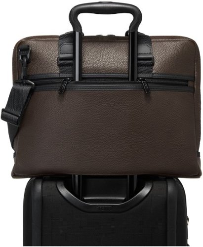 TUMI Alpha Bravo Academy Brief - Dark Brown GLOBAL SHIPPING