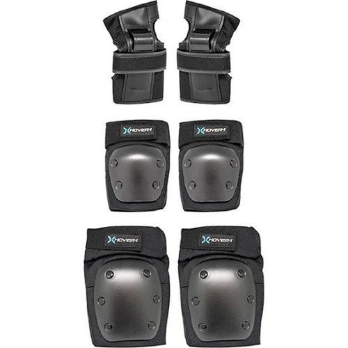 Hover-1 - Kids Protective Elbow Pads, Wrist Guards and Knee Pads Set - Black