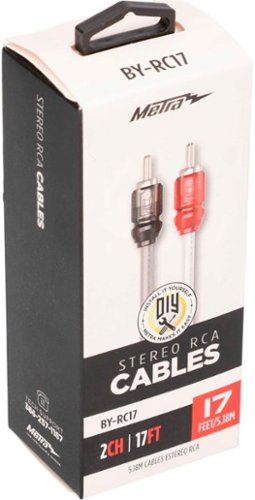 Metra 17' Interconnect RCA Cable (2-Pack) - Multi BUY ONLINE